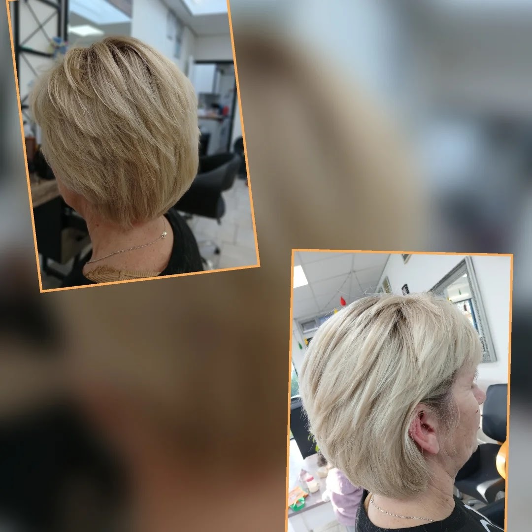 Blonde bob, van achter en opzij